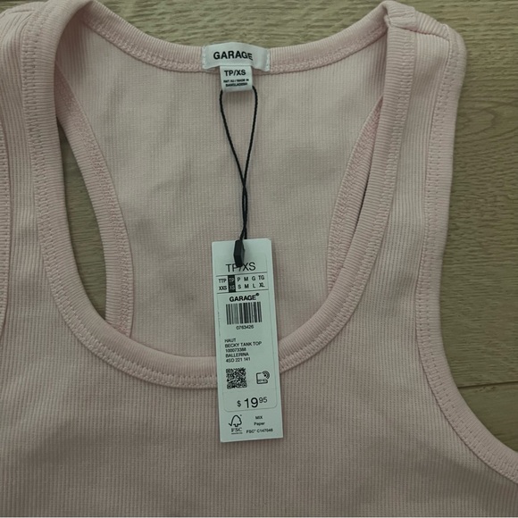 Garage Becky Tank Top - Ballerina Pink, New with Tags - Picture 3 of 3